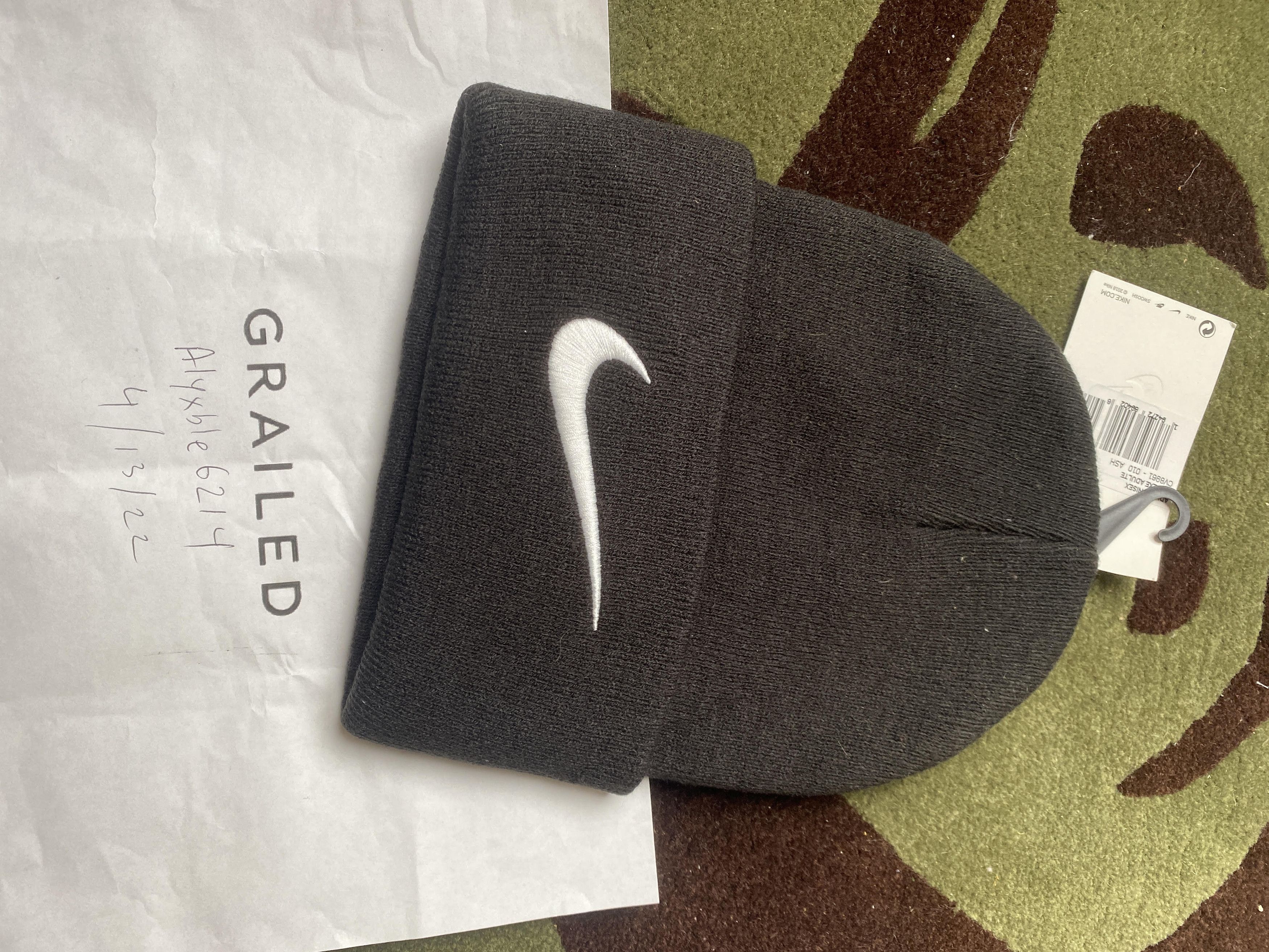 Nike × Stussy Nike × Stussy cuffed beanie black Embroidered acrylic Size ONE SIZE - 3 Thumbnail