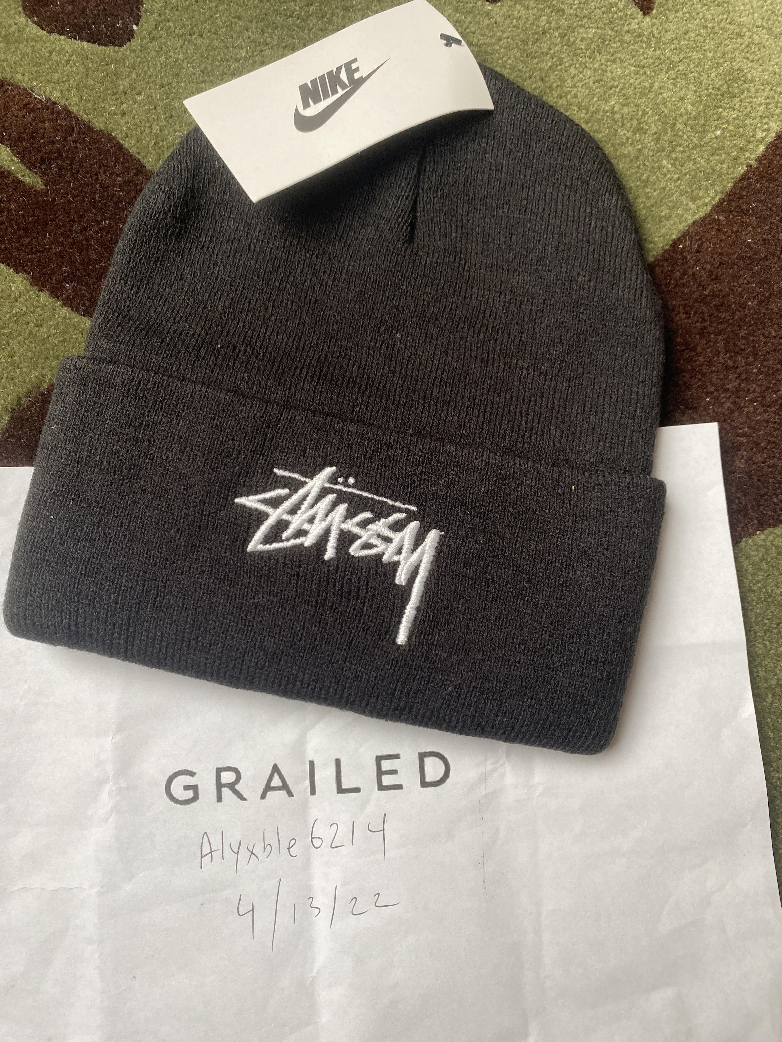 Nike × Stussy Nike × Stussy cuffed beanie black Embroidered acrylic |  Grailed