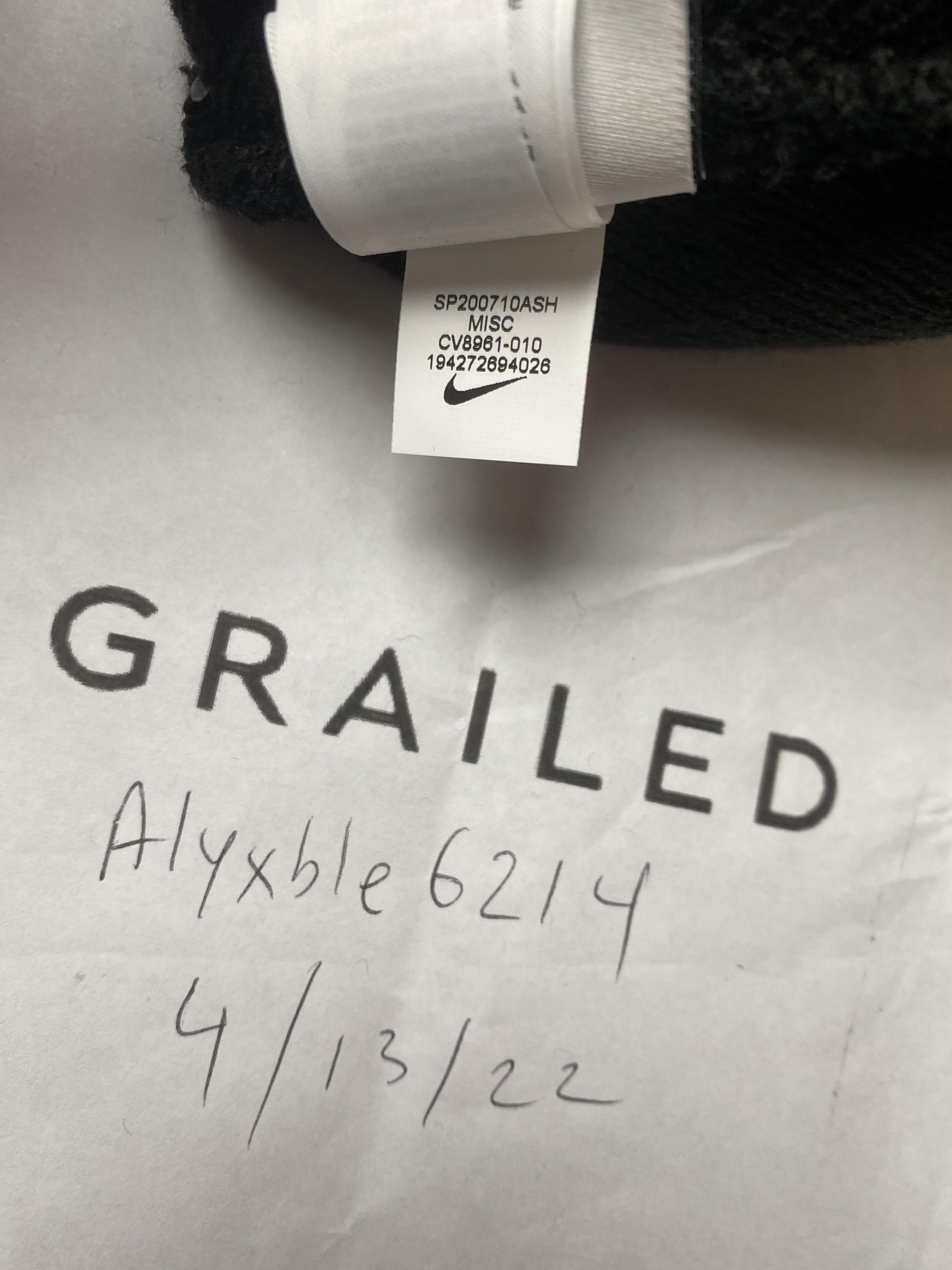 Nike × Stussy Nike × Stussy cuffed beanie black Embroidered acrylic Size ONE SIZE - 5 Thumbnail