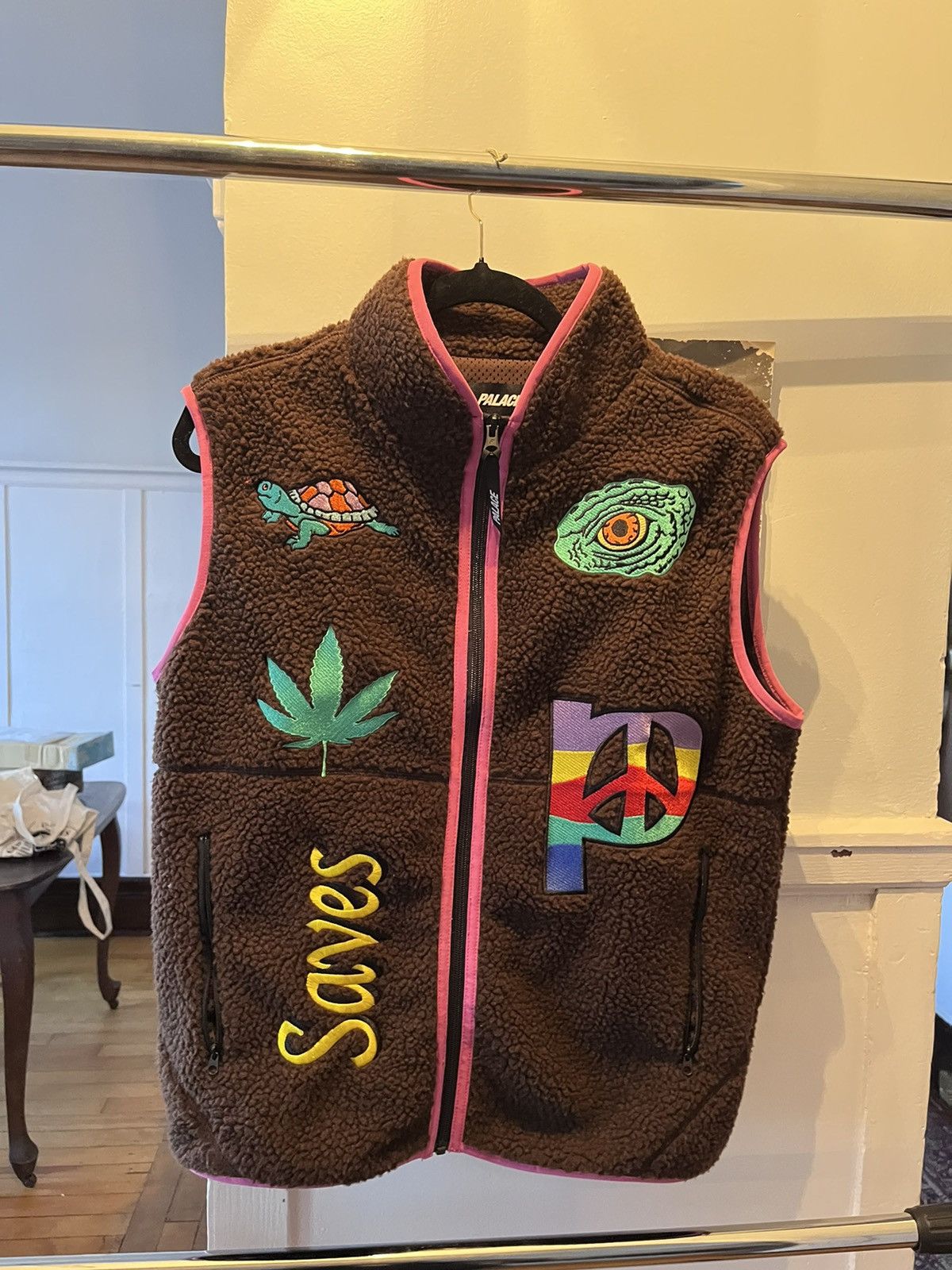 Palace Palace jesus gilet pink | Grailed