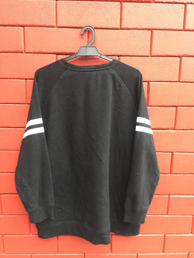 Japanese Brand × Vintage Vintage Micket Mouse Stripes Sleeve Design Sweatshirt Size US XL / EU 56 / 4 - 2 Thumbnail