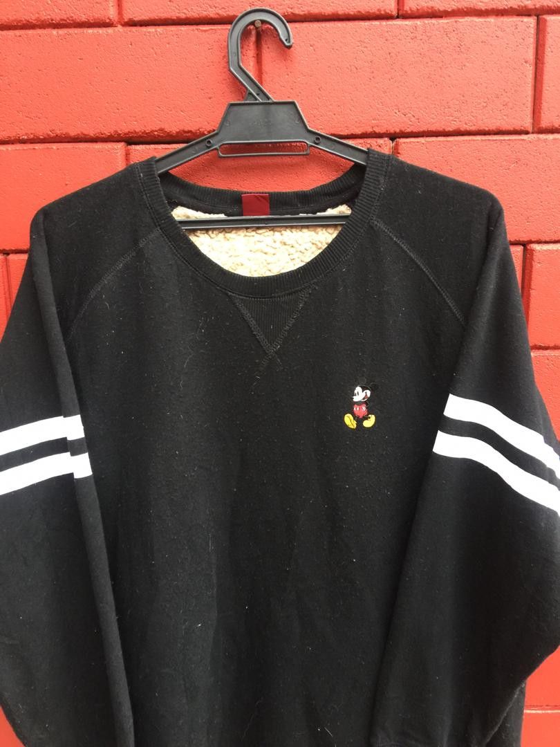 Japanese Brand × Vintage Vintage Micket Mouse Stripes Sleeve Design Sweatshirt Size US XL / EU 56 / 4 - 3 Thumbnail