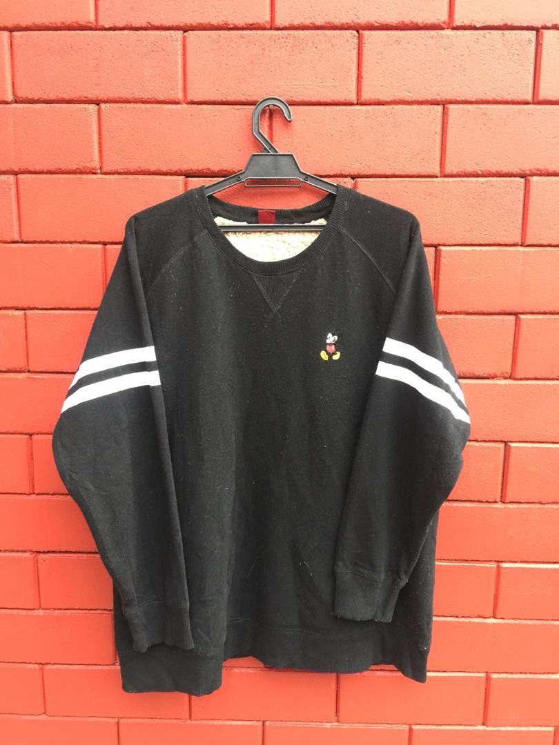 Japanese Brand × Vintage Vintage Micket Mouse Stripes Sleeve Design Sweatshirt Size US XL / EU 56 / 4 - 1 Thumbnail