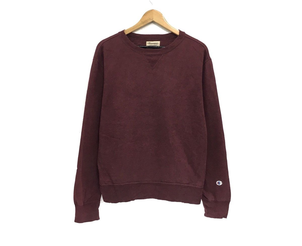 Champion Crewneck Sweatshirt Embroidery Small Logo On Sleeve