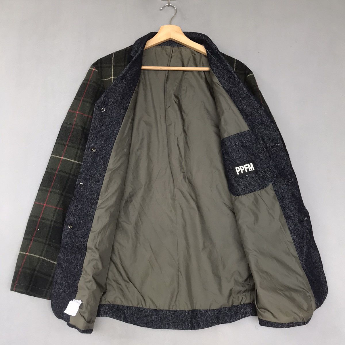Japanese Brand × PPFM × Vintage Vintage Wool PPFM COAT BLAZER Tartan design Size 46R - 4 Thumbnail