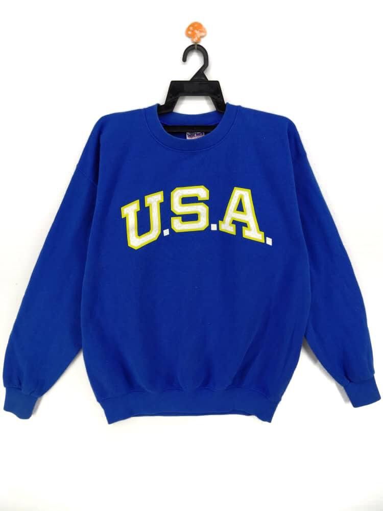 Japanese Brand × Vintage Vintage USA Big Logo Sweatshirt Size US L / EU 52-54 / 3 - 1 Thumbnail