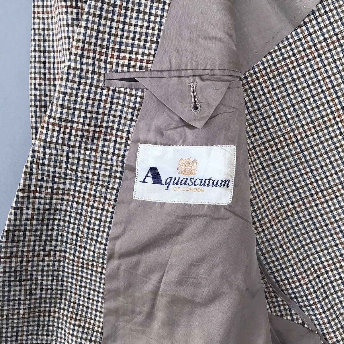 Aquascutum Vintage blazer Aquascutum gingnam pattern Size 38R - 4 Thumbnail