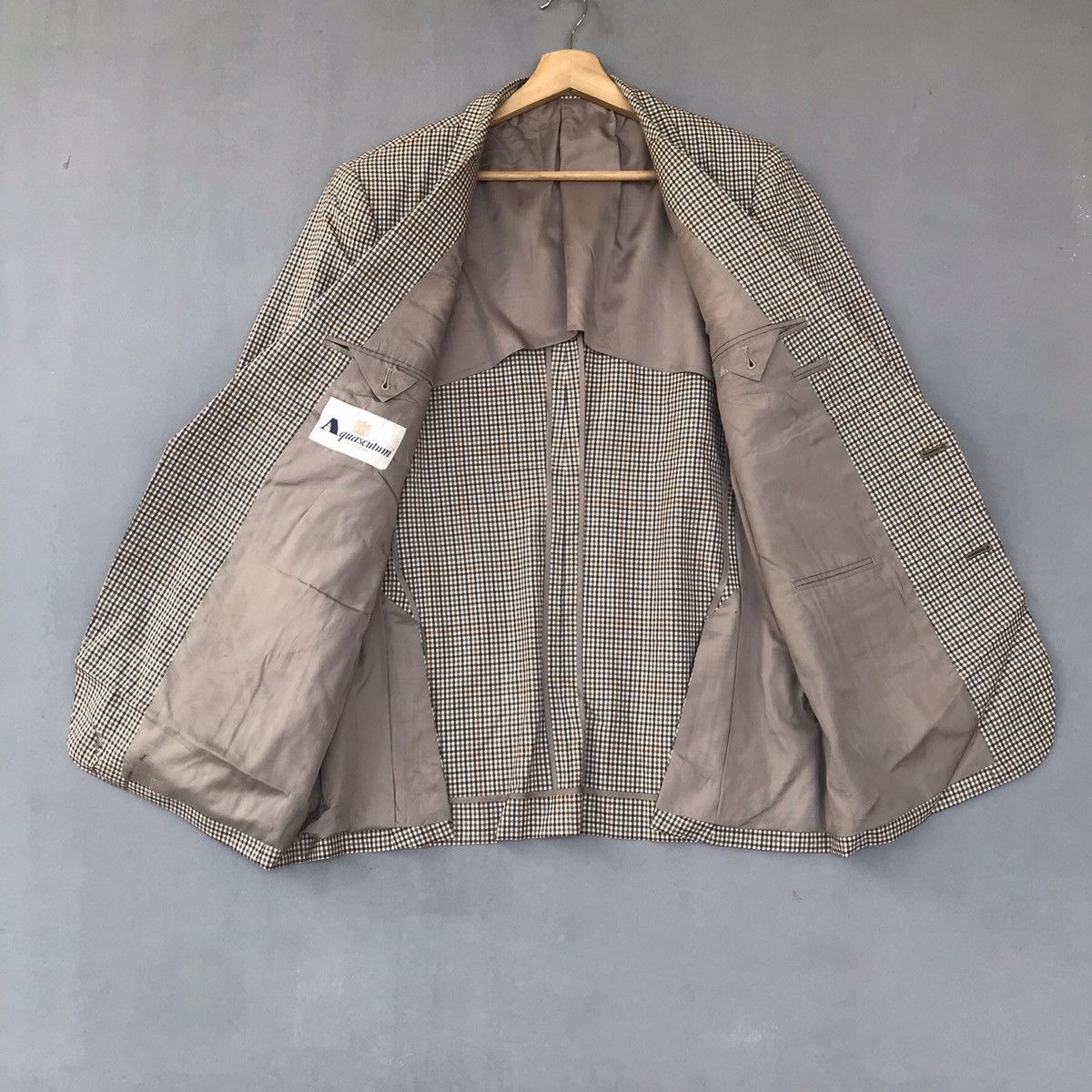 Aquascutum Vintage blazer Aquascutum gingnam pattern Size 38R - 3 Thumbnail