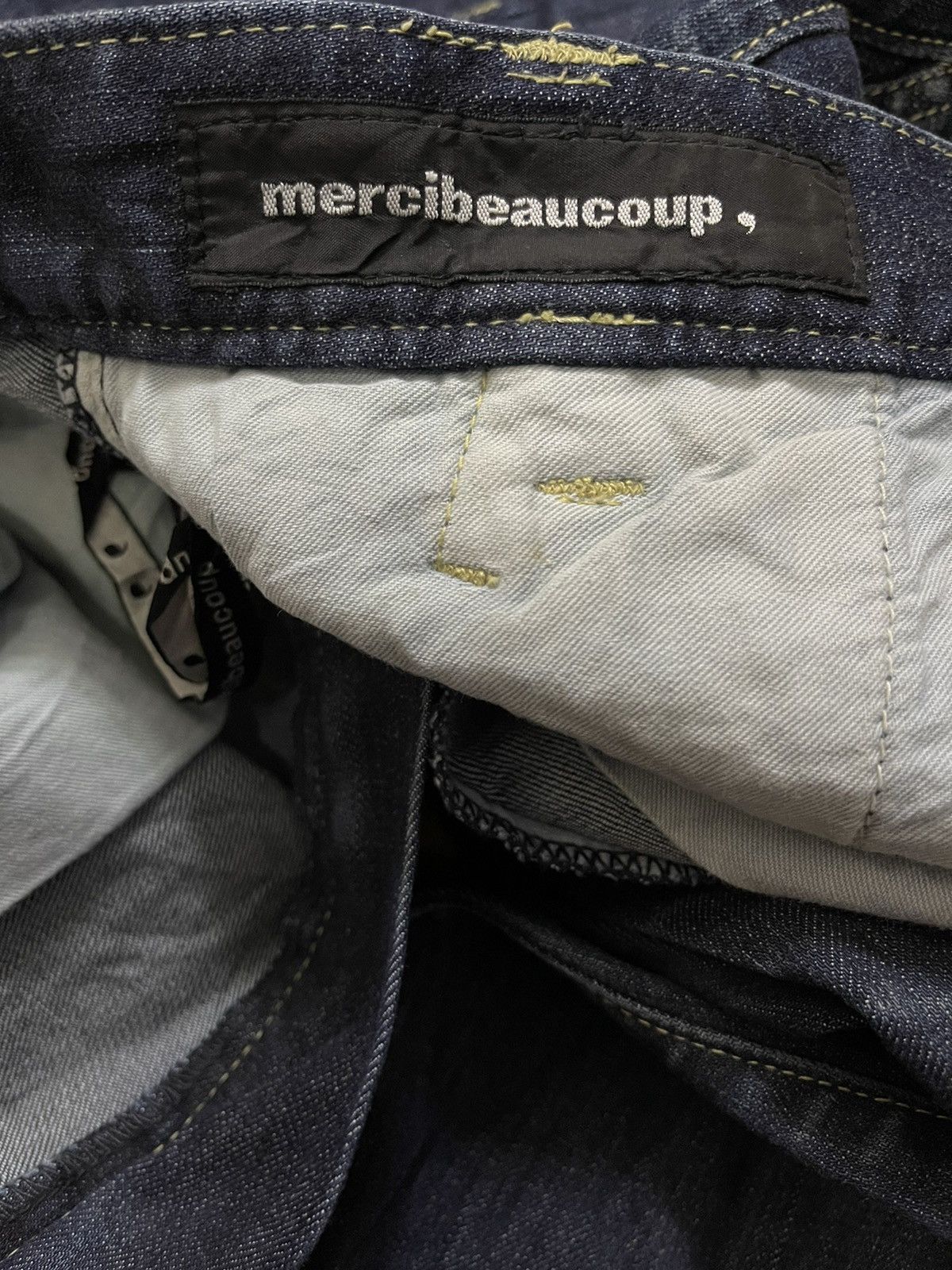 Issey Miyake × mercibeaucoup Mercibeaucoup by Issey miyake Low Crotch Denim Pants Size US 28 / EU 44 - 8 Thumbnail