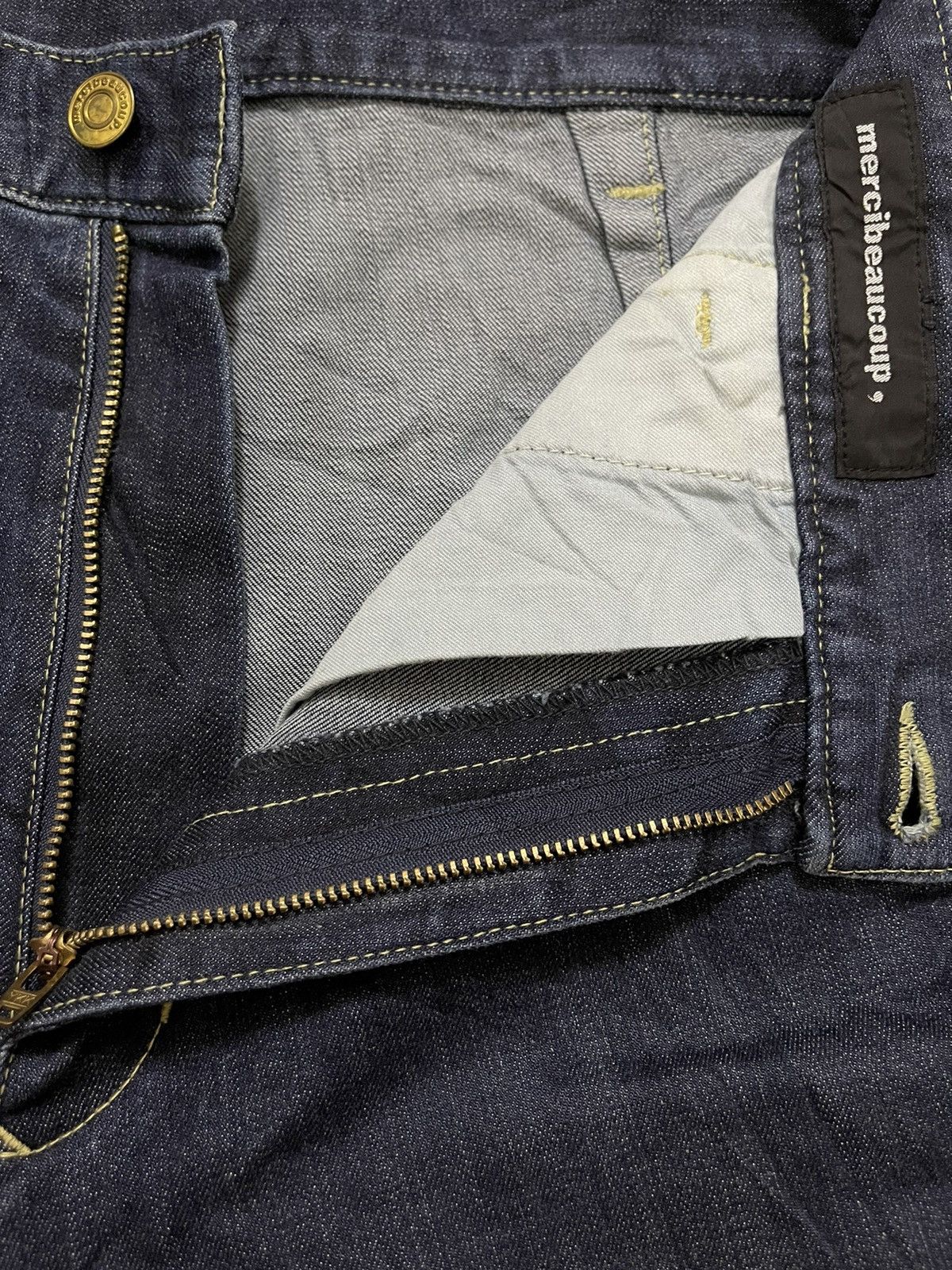 Issey Miyake × mercibeaucoup Mercibeaucoup by Issey miyake Low Crotch Denim Pants Size US 28 / EU 44 - 5 Thumbnail