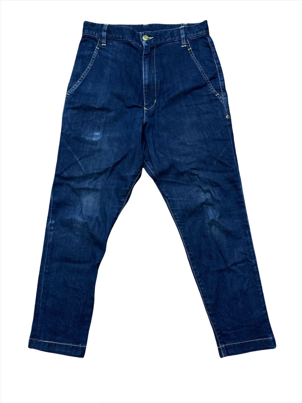 Issey Miyake × mercibeaucoup Mercibeaucoup by Issey miyake Low Crotch Denim Pants Size US 28 / EU 44 - 2 Thumbnail