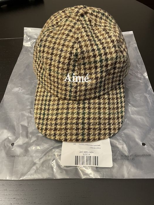 Aime Leon Dore Aime Leon Dore Brown Houndstooth Wool Logo Hat