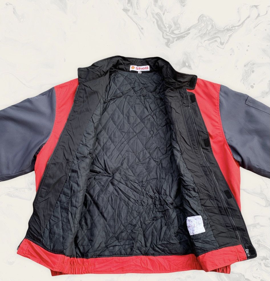 Vintage Rare! Vintage 90s SHELL Oil Quilted Bomber Racing Jacket Size US XL / EU 56 / 4 - 3 Thumbnail