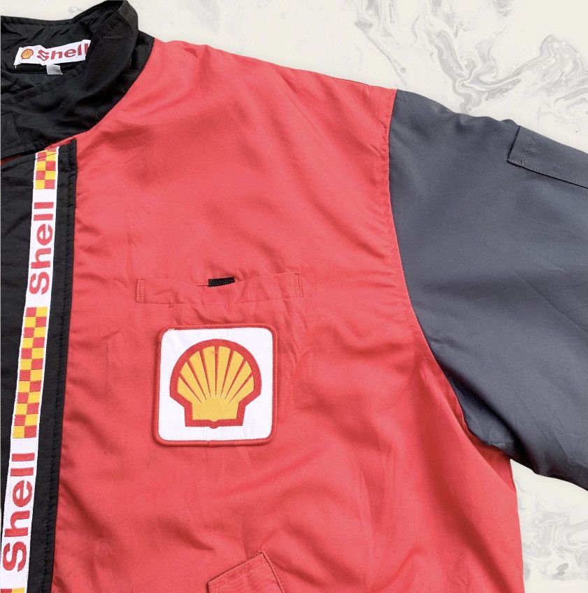 Vintage Rare! Vintage 90s SHELL Oil Quilted Bomber Racing Jacket Size US XL / EU 56 / 4 - 6 Thumbnail