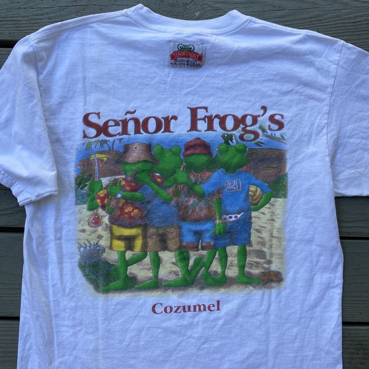 Vintage Señor Frogs Cozumel Mexico Vintage Vacation T-Shirt Size US L / EU 52-54 / 3 - 4 Thumbnail