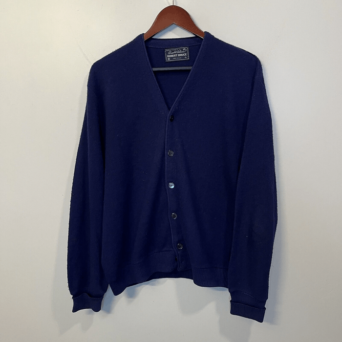 Vintage Vintage Arnold Palmer Robert Bruce Made In USA Blue Cardigan ...