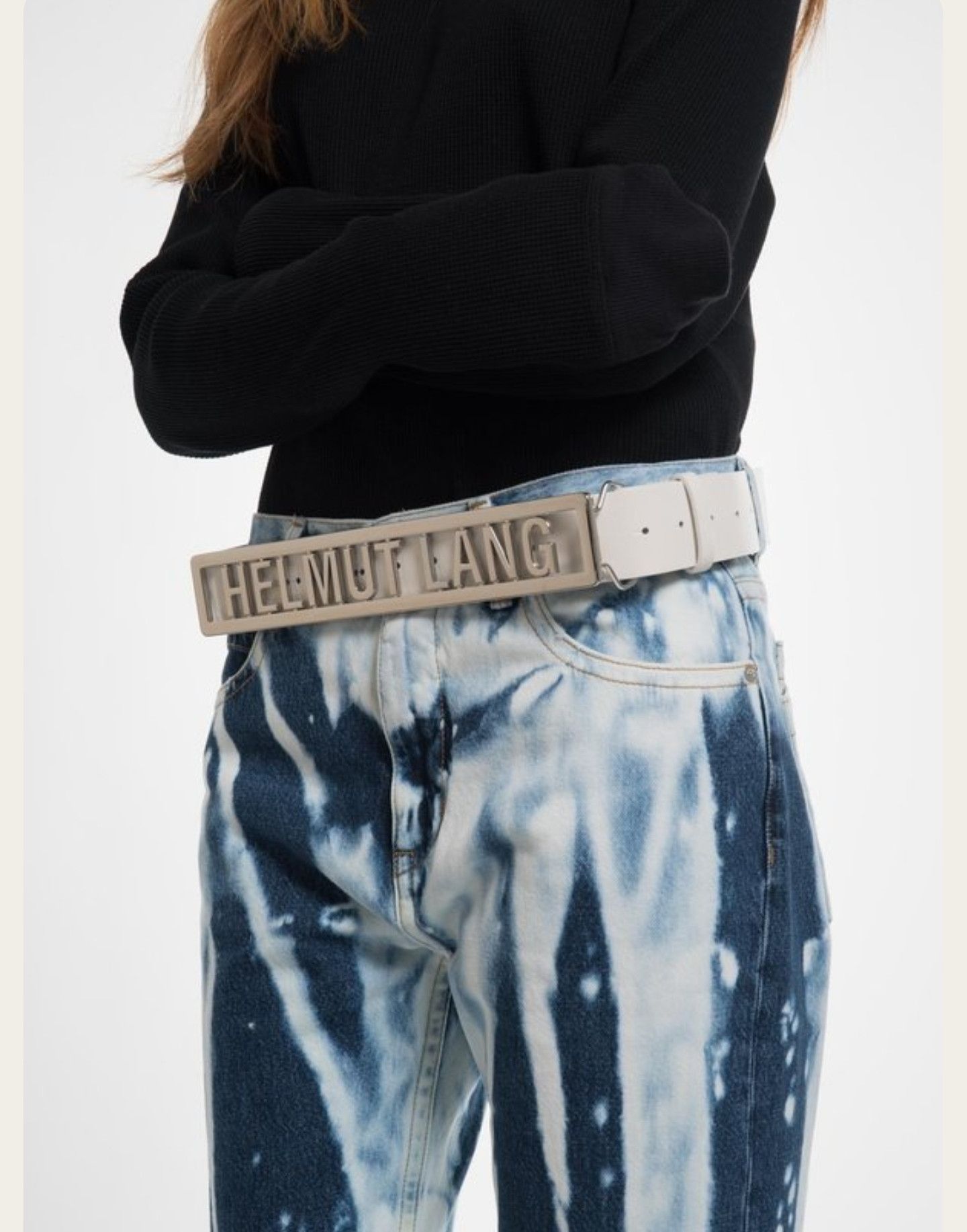 Helmut Lang × Hood By Air Rare HBA x HL Nameplate Belt | Grailed