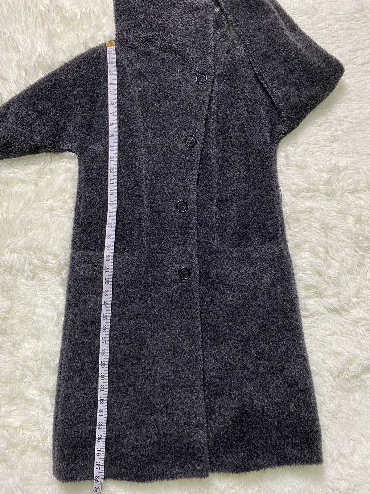 Max Mara Max Mara Studio Alpaca Virgin Wool Dark Grey Long Coat Size S / US 4 / IT 40 - 15 Thumbnail