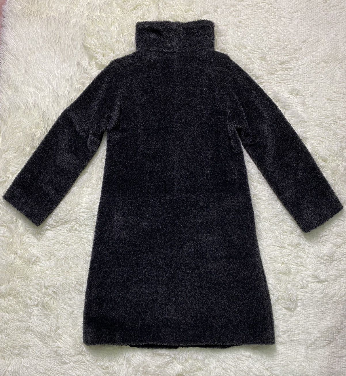 Max Mara Max Mara Studio Alpaca Virgin Wool Dark Grey Long Coat Size S / US 4 / IT 40 - 4 Thumbnail