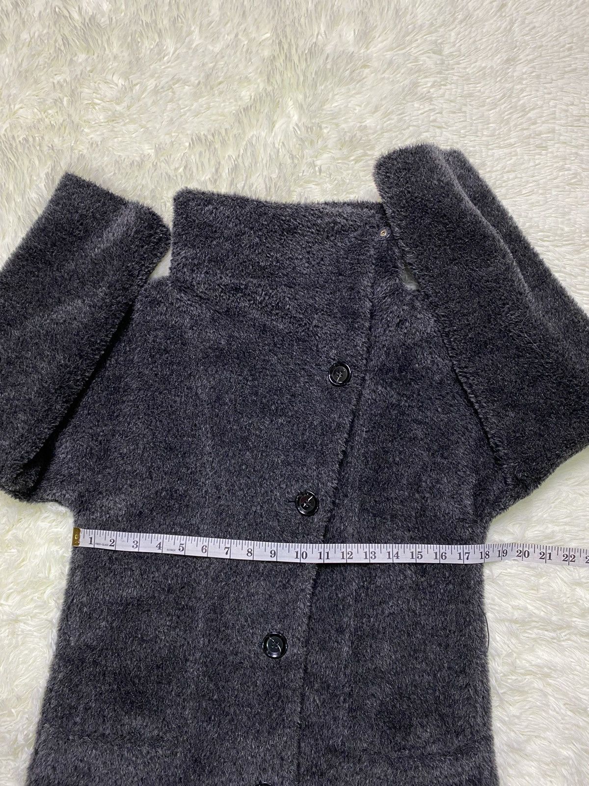 Max Mara Max Mara Studio Alpaca Virgin Wool Dark Grey Long Coat Size S / US 4 / IT 40 - 14 Thumbnail