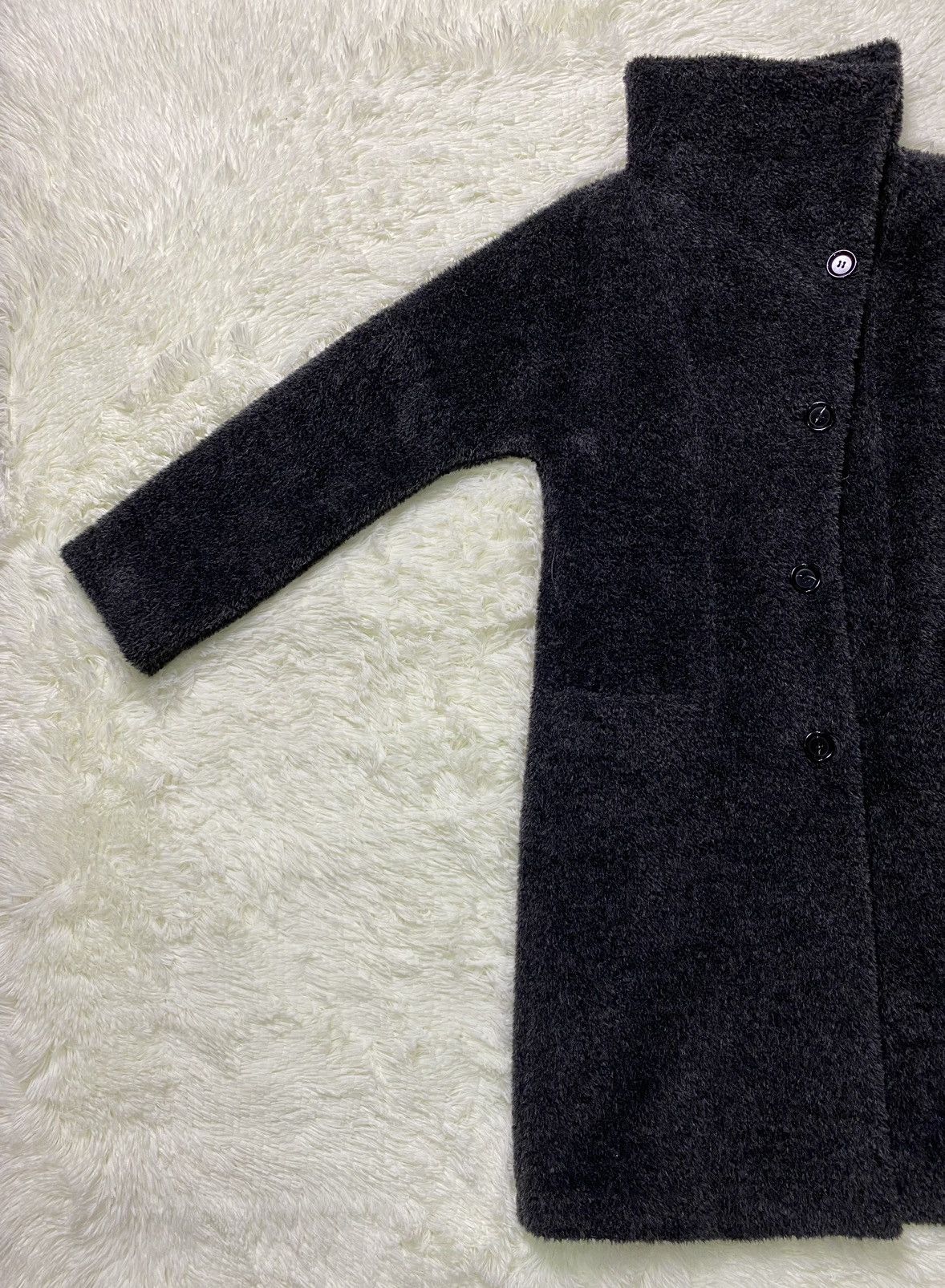 Max Mara Max Mara Studio Alpaca Virgin Wool Dark Grey Long Coat Size S / US 4 / IT 40 - 3 Thumbnail