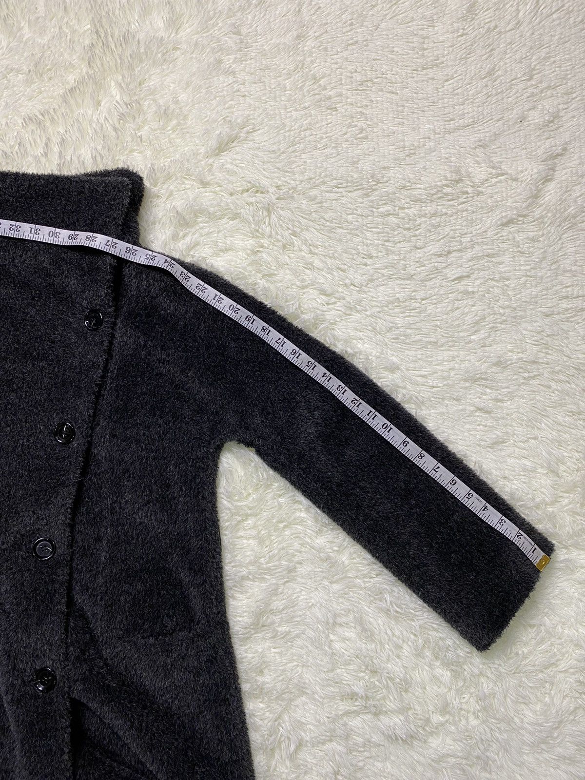 Max Mara Max Mara Studio Alpaca Virgin Wool Dark Grey Long Coat Size S / US 4 / IT 40 - 16 Thumbnail