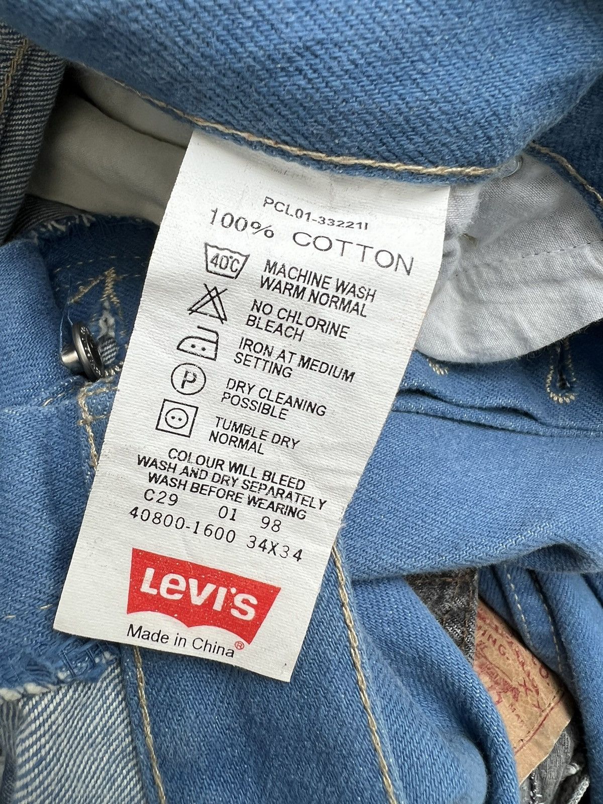 Levi's × Vintage VTG 1998 Levi’s Silvertab Turquoise Blue Denim Loose Jeans Size US 34 / EU 50 - 21 Thumbnail
