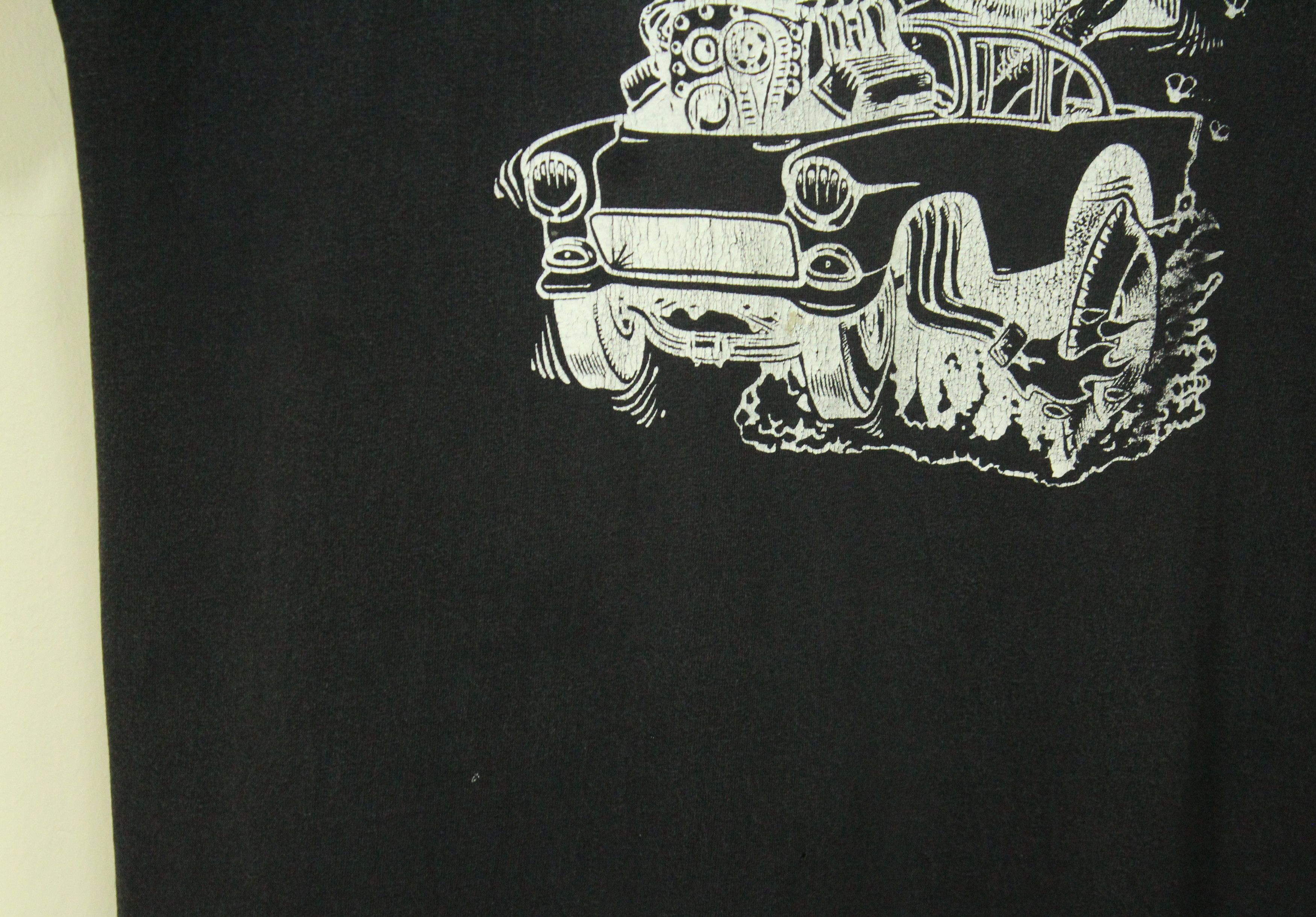 Vintage Vintage WATERS CUSTOMS T Shirt Faded Black Size US L / EU 52-54 / 3 - 4 Thumbnail