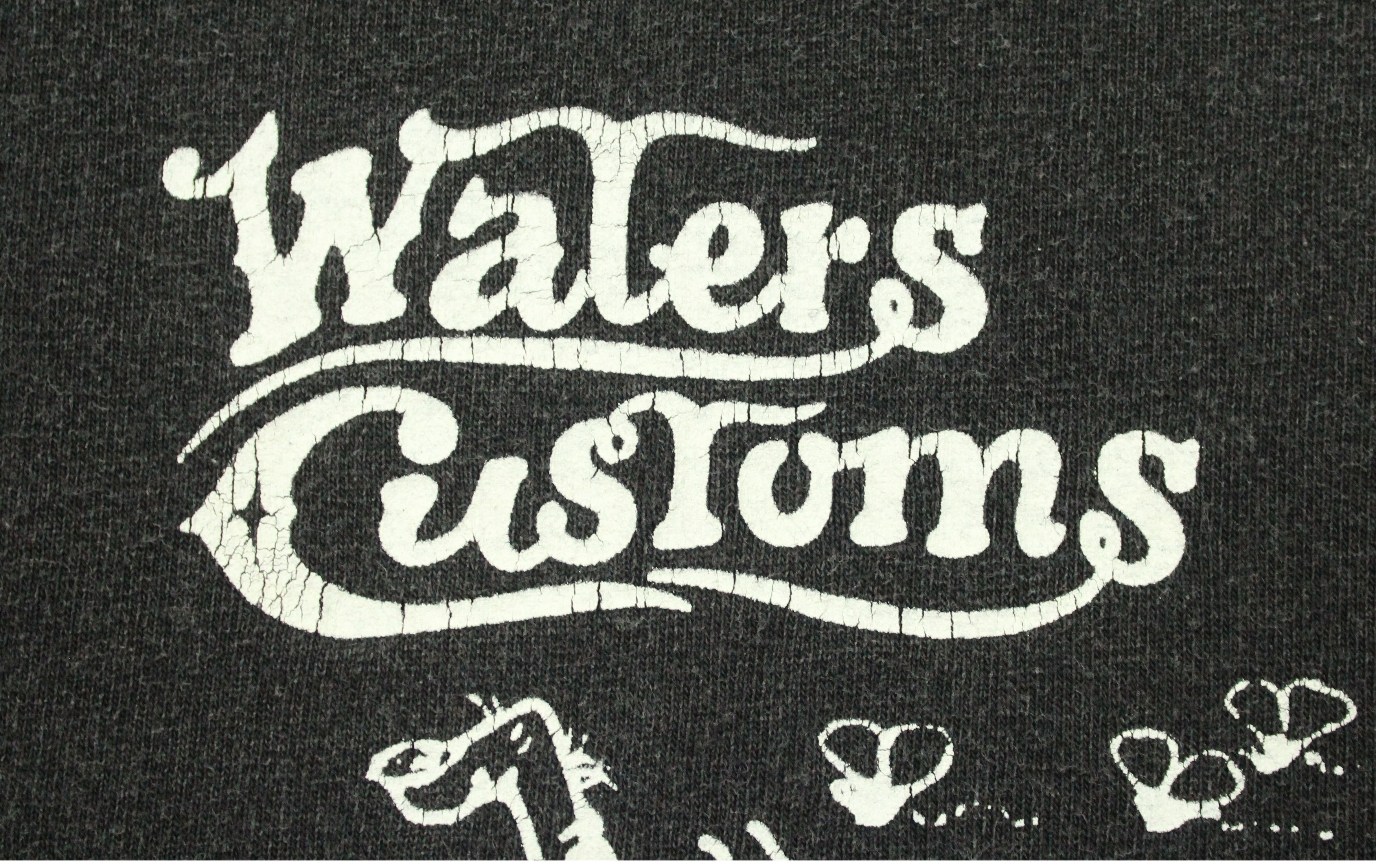 Vintage Vintage WATERS CUSTOMS T Shirt Faded Black Size US L / EU 52-54 / 3 - 11 Thumbnail