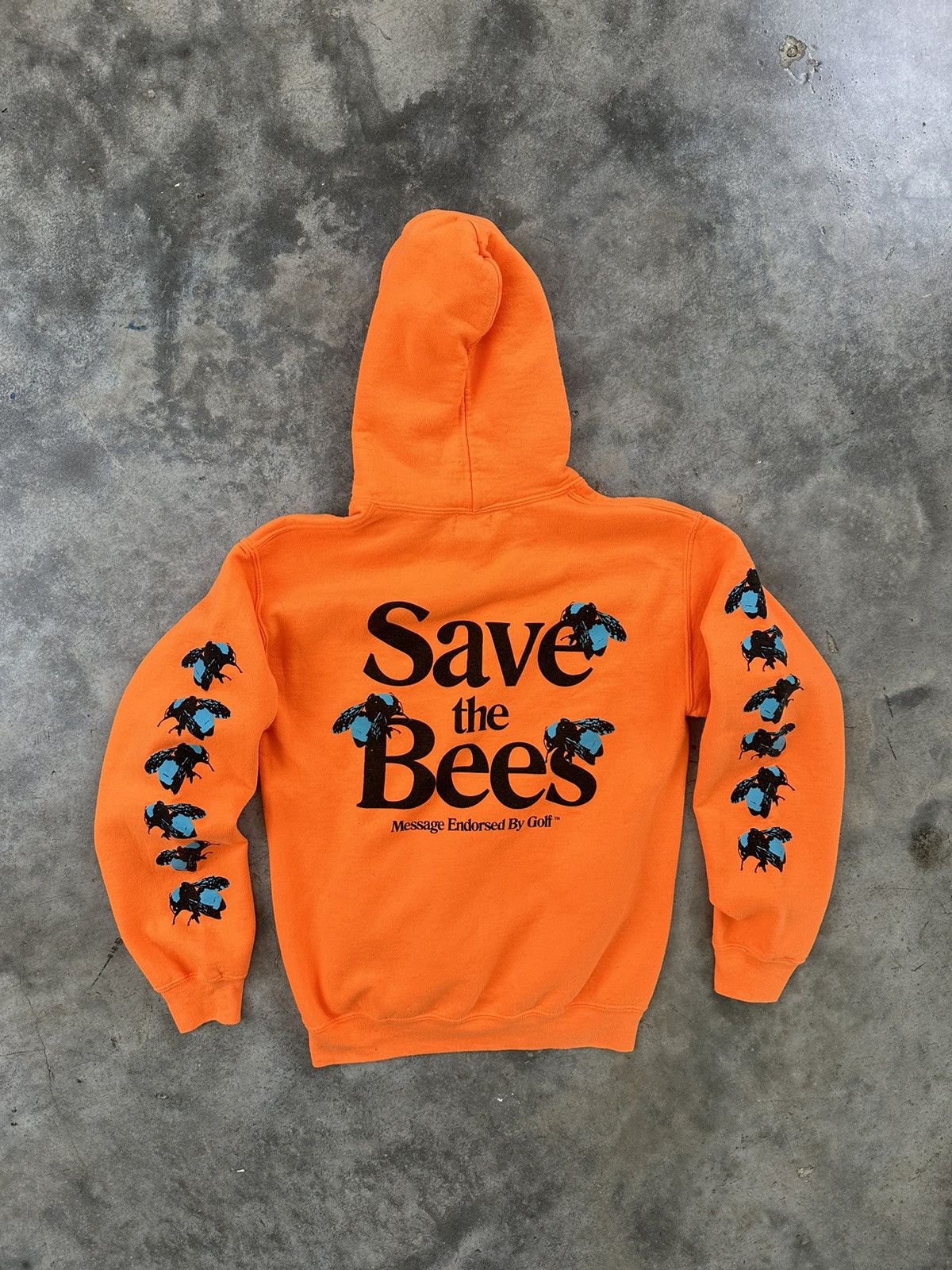Golf Wang Save The Bees Neon Orange Hoodie Sz. Small