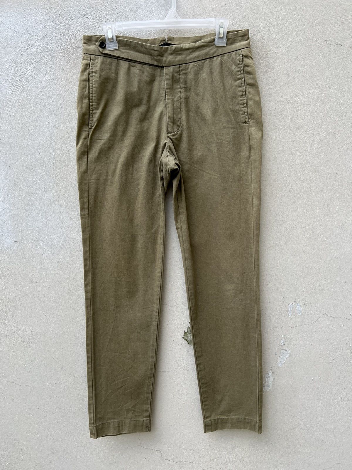 ABAHOUSE Abahouse D’AGILITA Japan Fade Olive Green Gurkha Chinos Pant Size US 29 - 6 Thumbnail