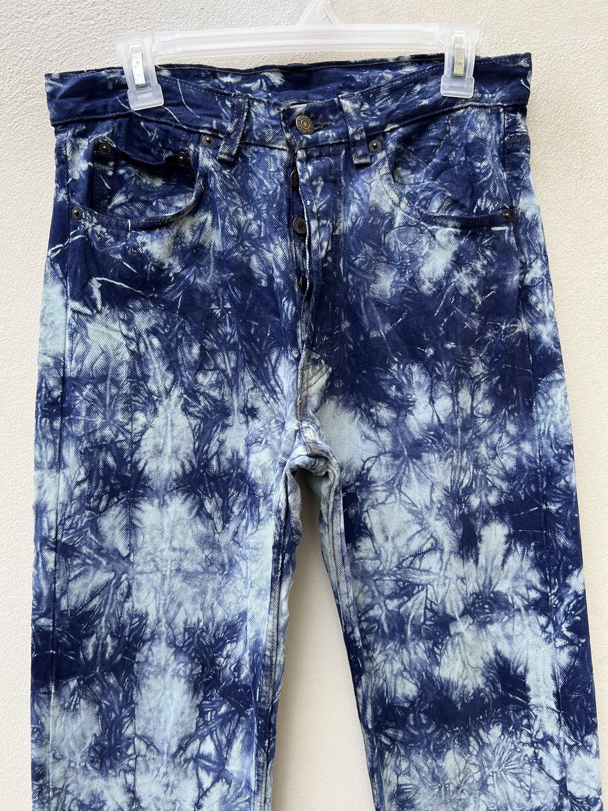 Levi's Vintage Late 80s Levi’s 501 Tie Dye Denim Regular Jeans Size US 31 - 7 Thumbnail