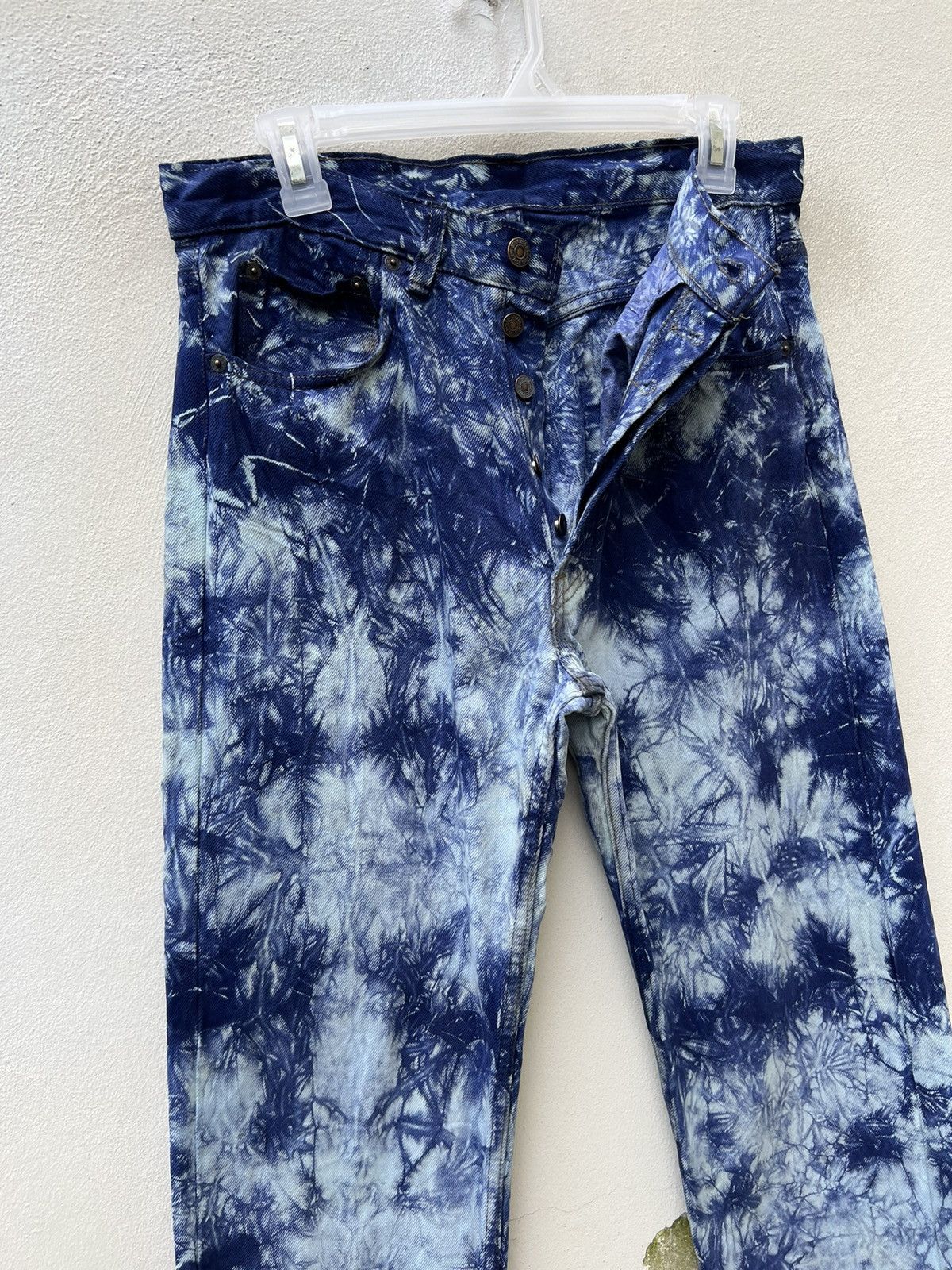 Levi's Vintage Late 80s Levi’s 501 Tie Dye Denim Regular Jeans Size US 31 - 8 Thumbnail