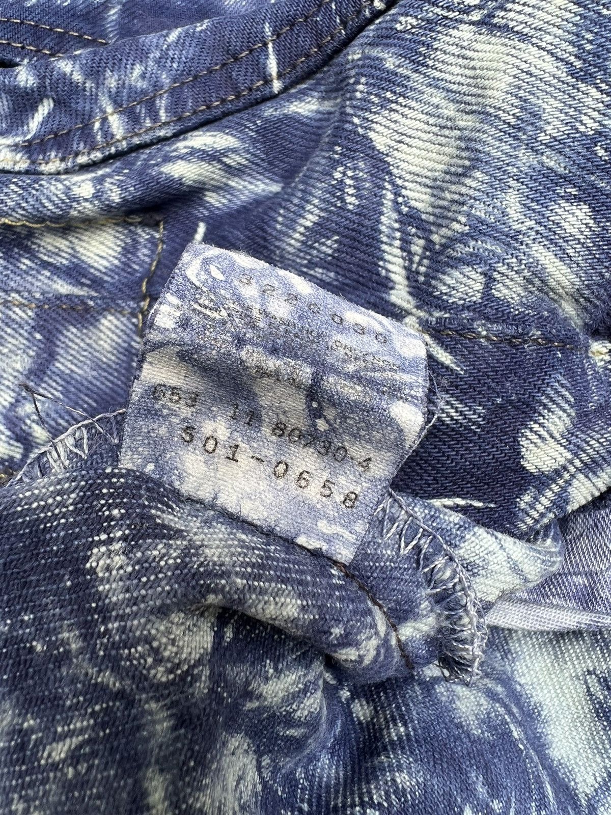 Levi's Vintage Late 80s Levi’s 501 Tie Dye Denim Regular Jeans Size US 31 - 25 Thumbnail