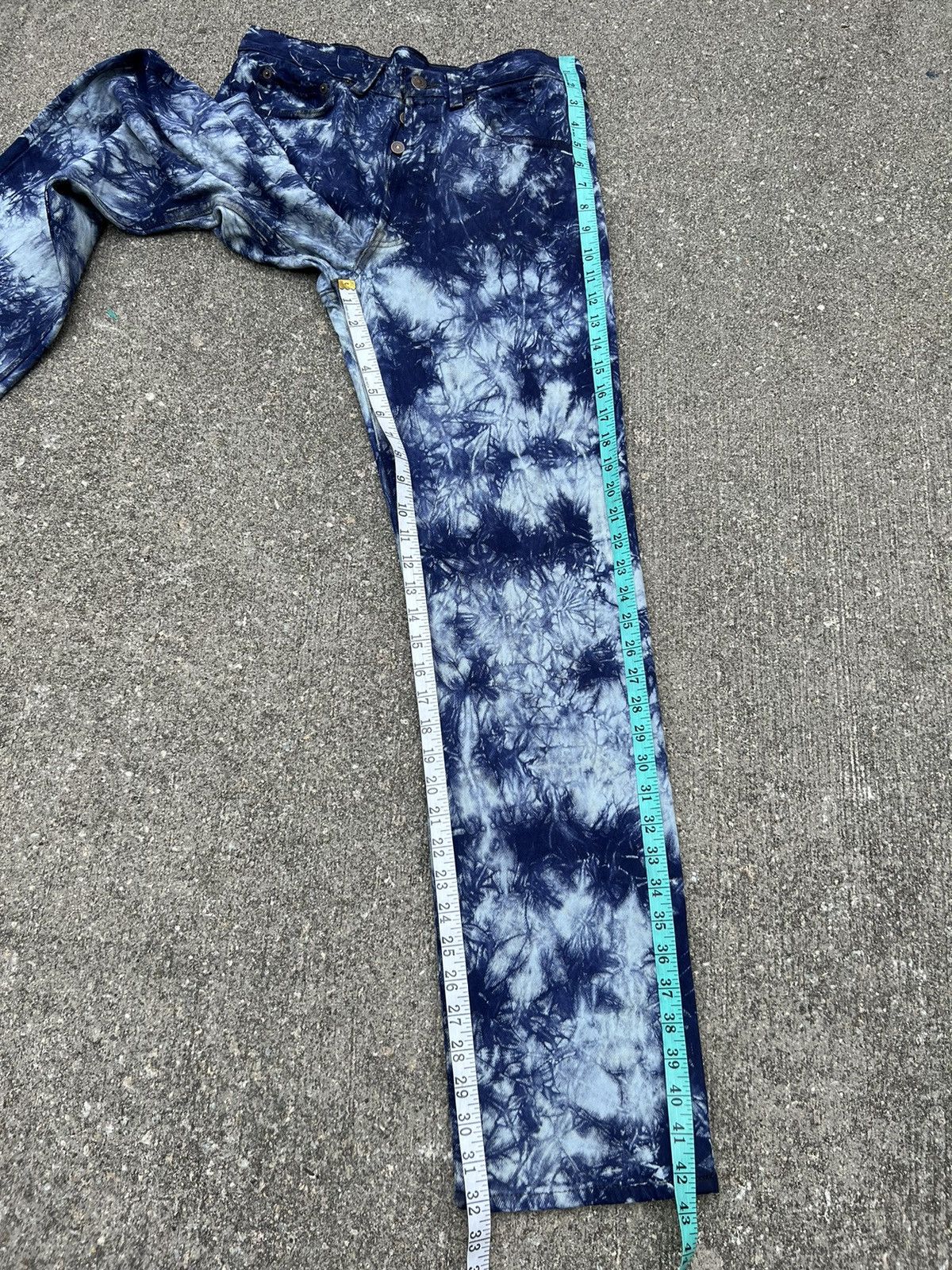 Levi's Vintage Late 80s Levi’s 501 Tie Dye Denim Regular Jeans Size US 31 - 4 Thumbnail