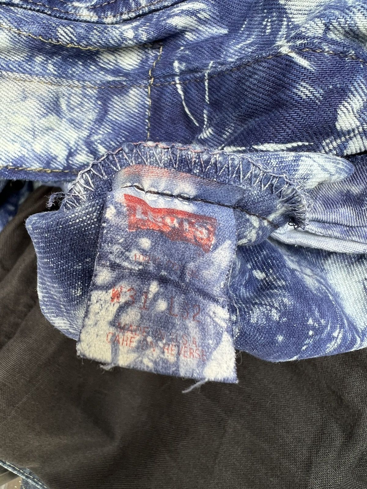 Levi's Vintage Late 80s Levi’s 501 Tie Dye Denim Regular Jeans Size US 31 - 24 Thumbnail