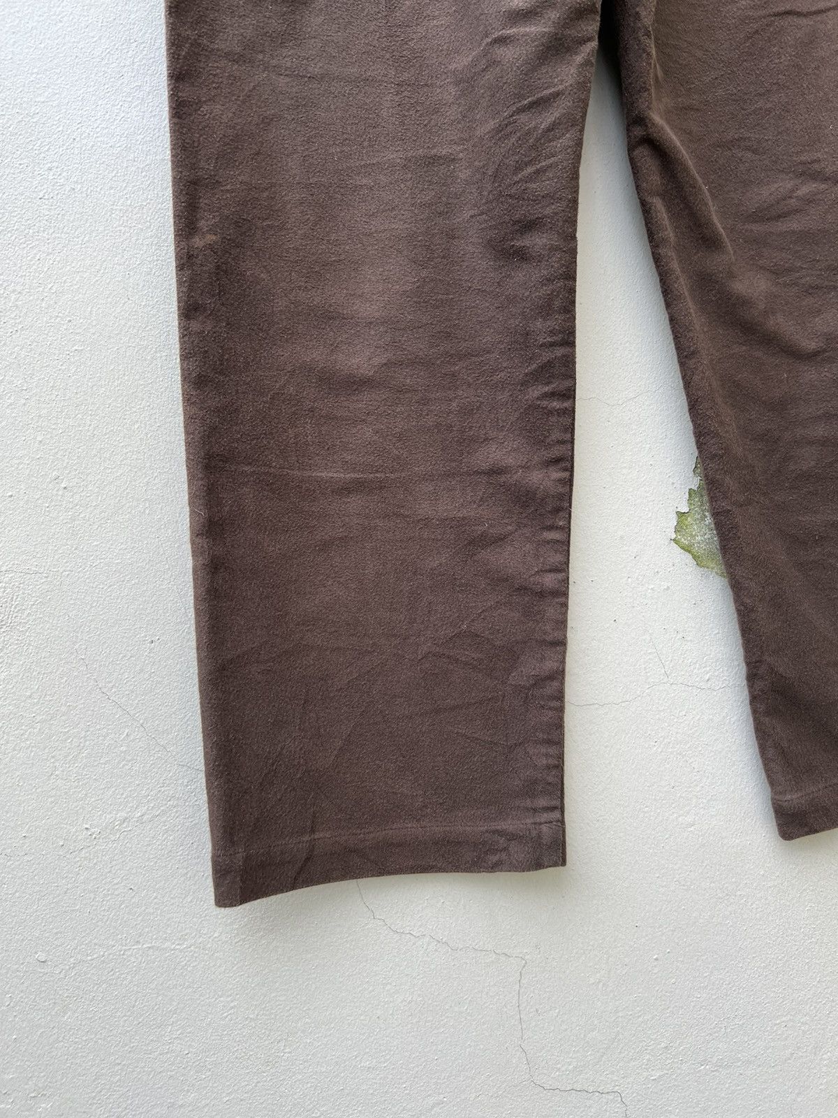 GOODENOUGH VTG Head Porter + Japan Sun Fade Brown Suede Cotton Trouser Size US 31 - 16 Thumbnail