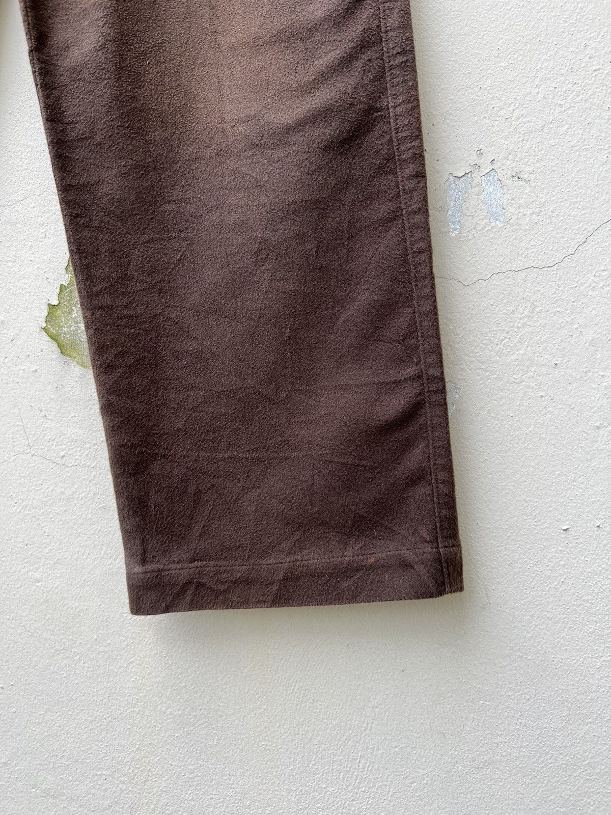 GOODENOUGH VTG Head Porter + Japan Sun Fade Brown Suede Cotton Trouser Size US 31 - 13 Thumbnail