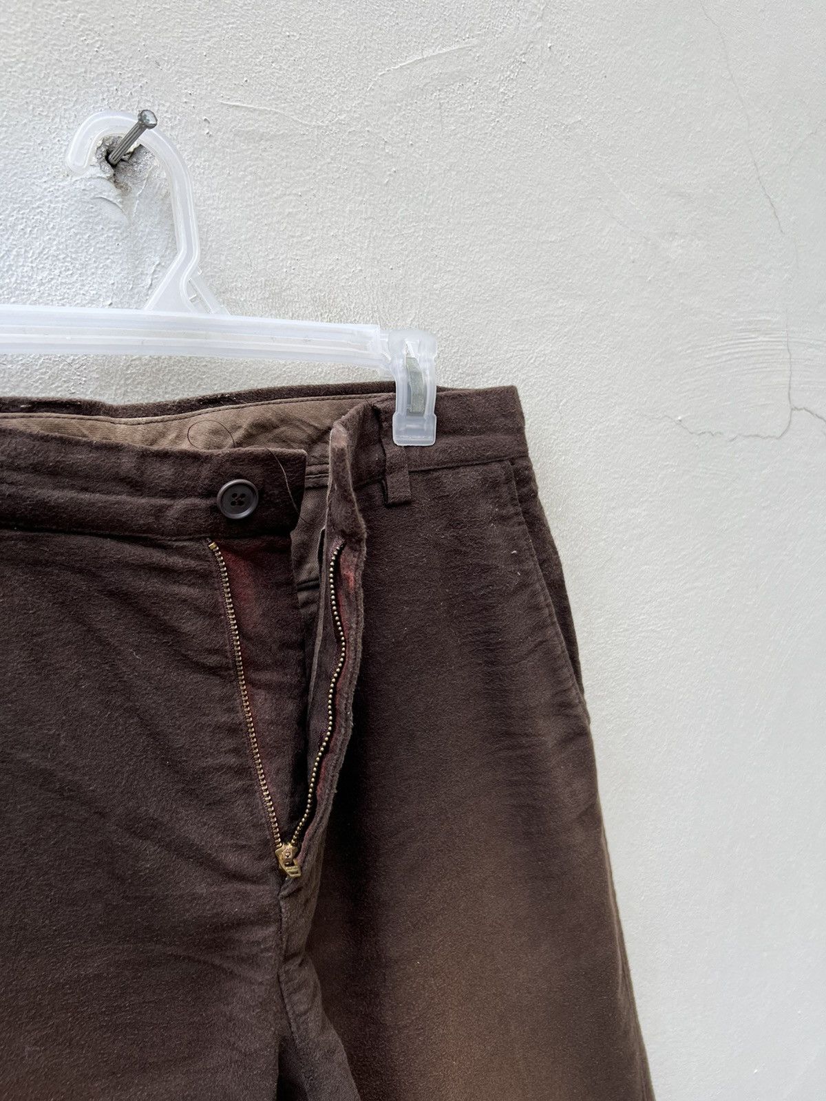 GOODENOUGH VTG Head Porter + Japan Sun Fade Brown Suede Cotton Trouser Size US 31 - 8 Thumbnail
