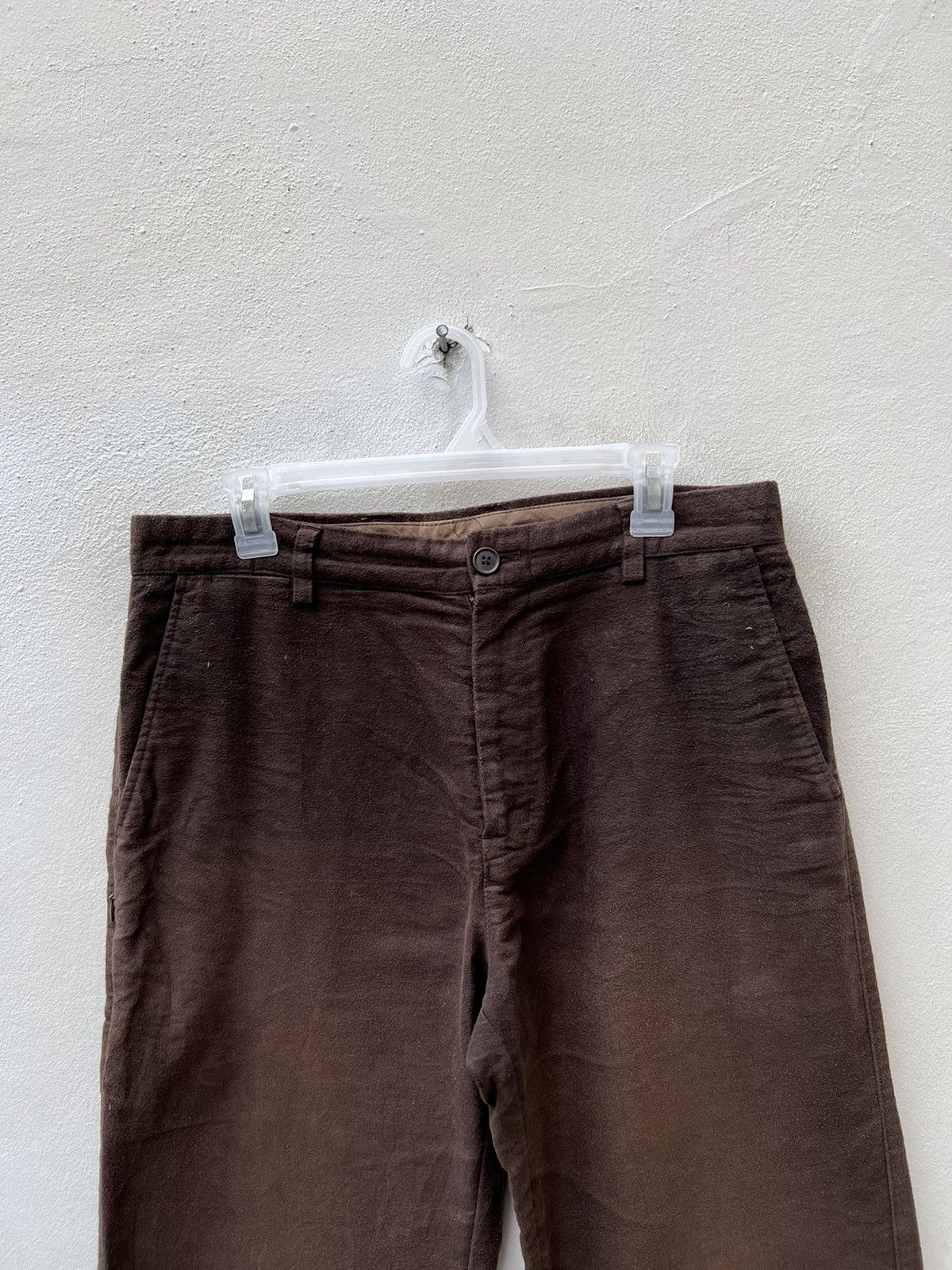 GOODENOUGH VTG Head Porter + Japan Sun Fade Brown Suede Cotton Trouser Size US 31 - 7 Thumbnail