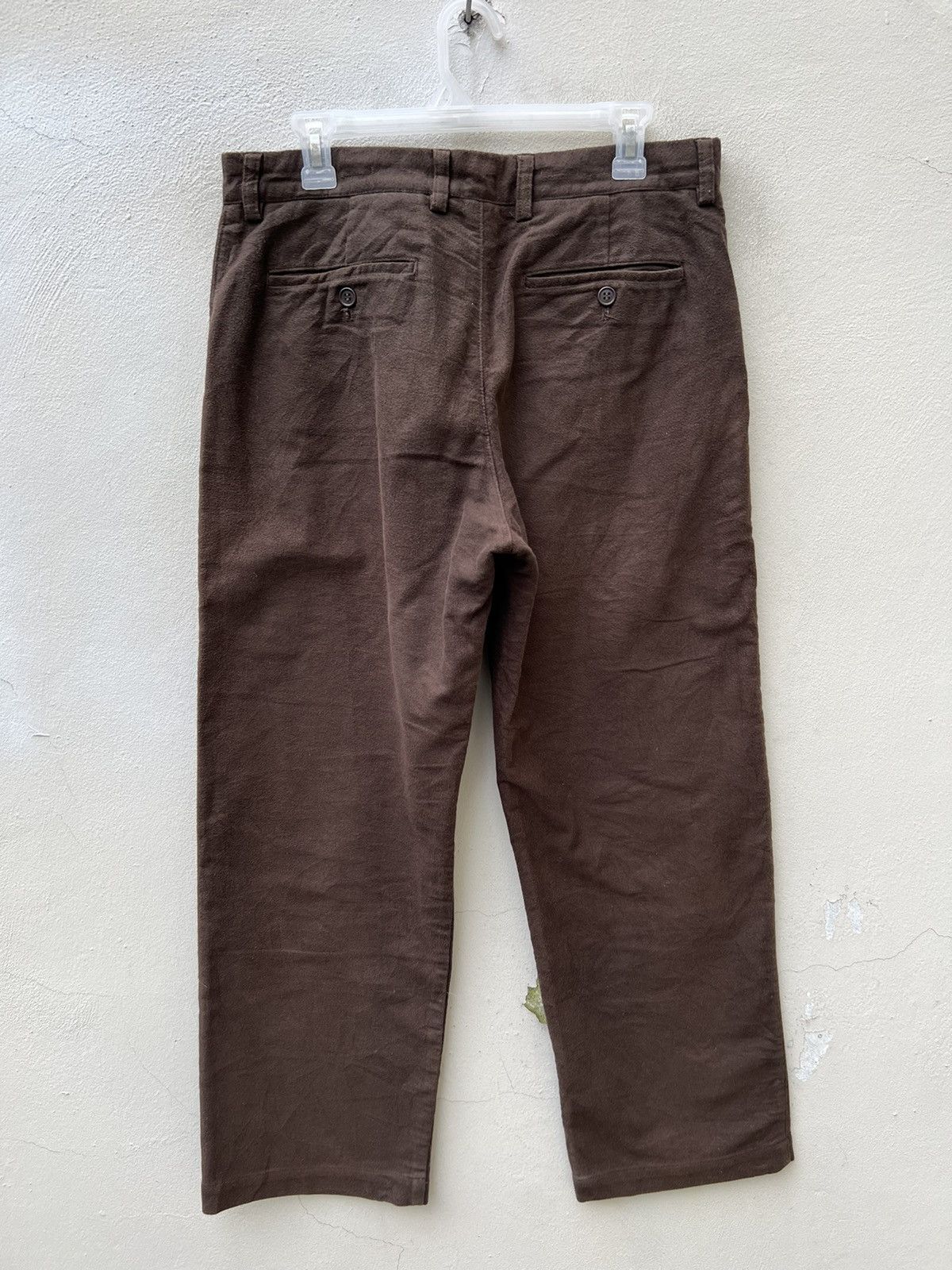 GOODENOUGH VTG Head Porter + Japan Sun Fade Brown Suede Cotton Trouser Size US 31 - 14 Thumbnail