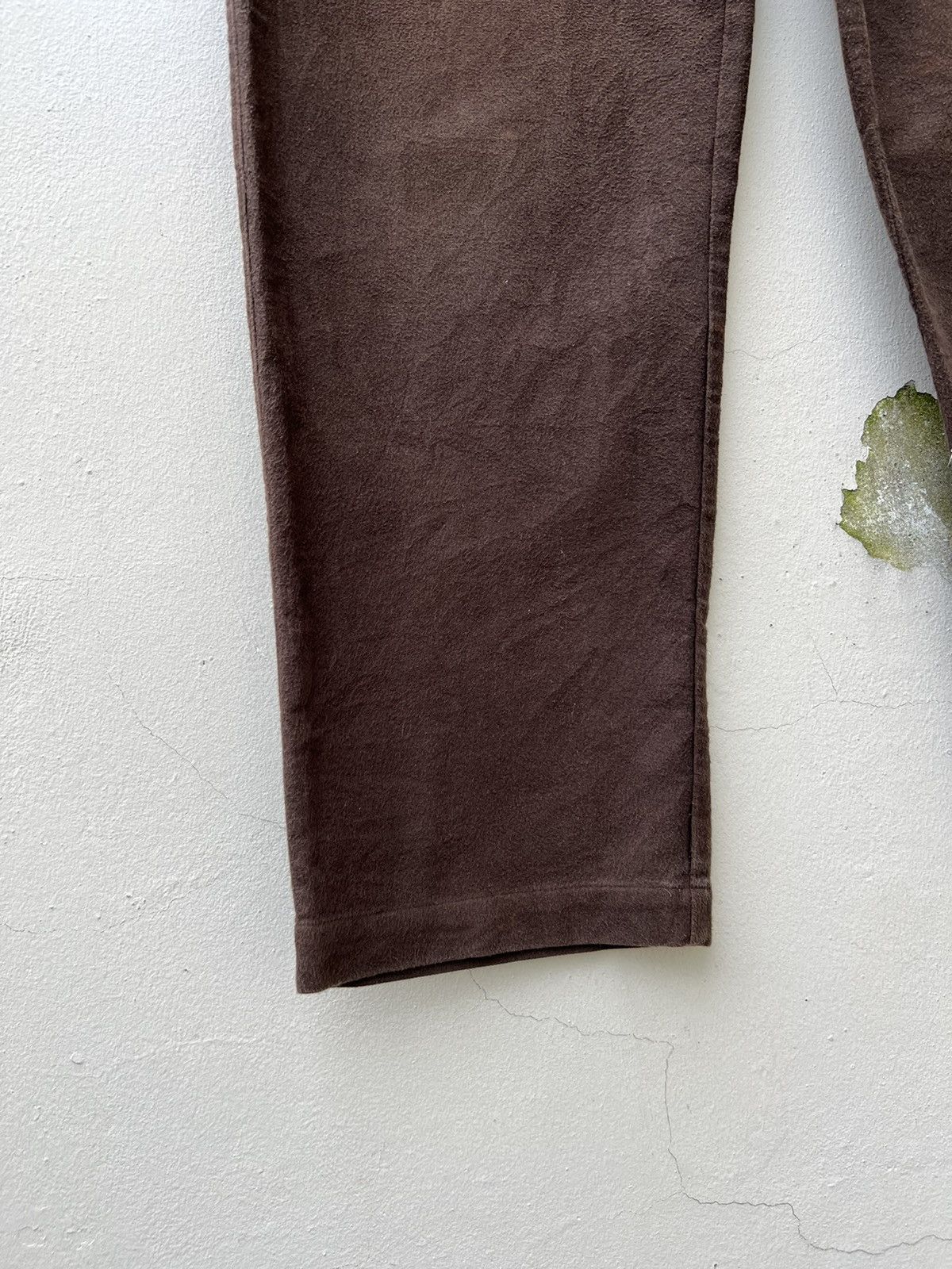 GOODENOUGH VTG Head Porter + Japan Sun Fade Brown Suede Cotton Trouser Size US 31 - 10 Thumbnail
