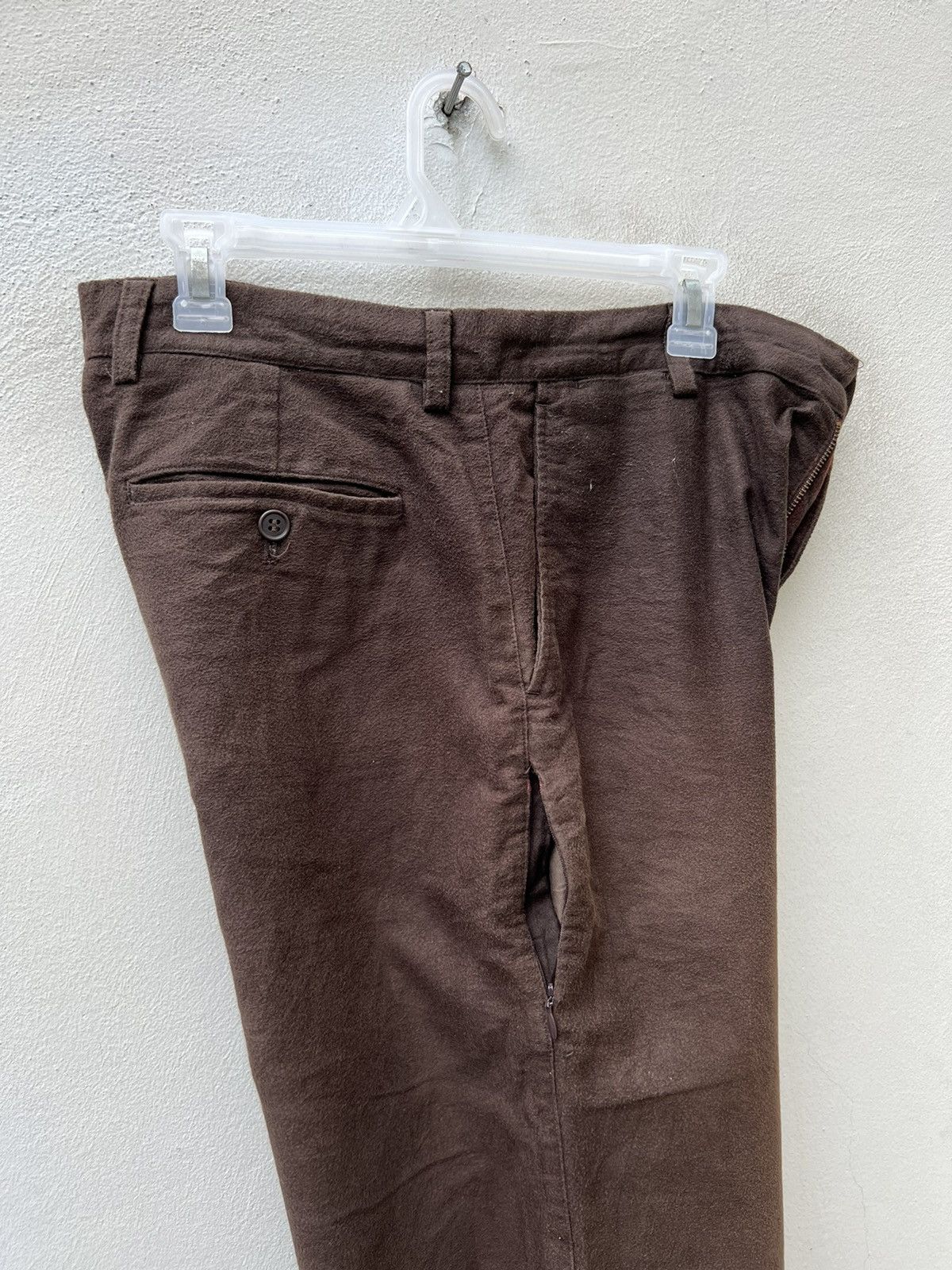 GOODENOUGH VTG Head Porter + Japan Sun Fade Brown Suede Cotton Trouser Size US 31 - 21 Thumbnail
