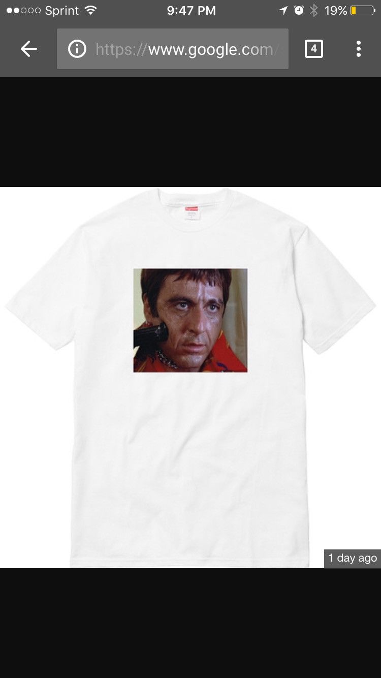 Supreme Scarface Shower Tee Grailed