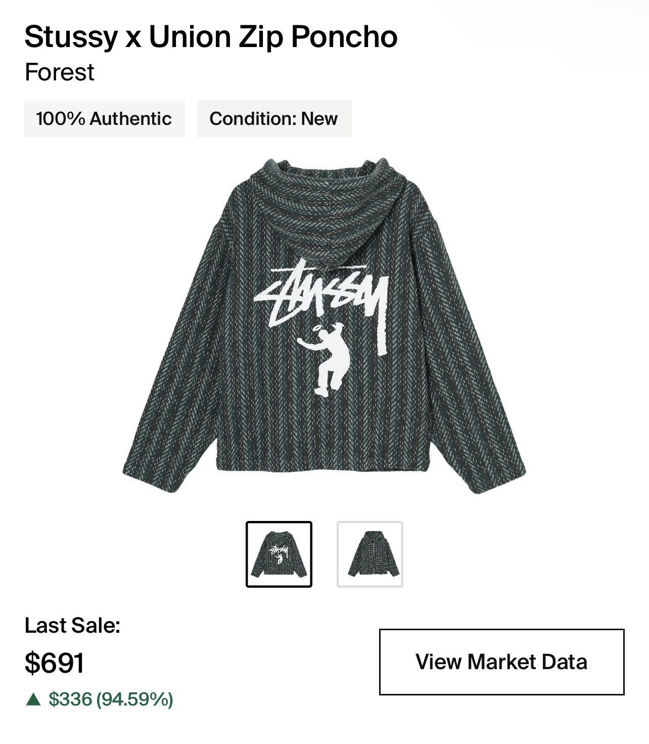 Stussy Stussy x Union Zip Poncho | Grailed