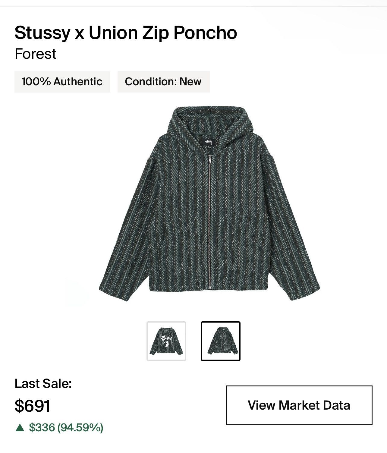 stussy × union ZIP PONCHO ユニオン 30周年 M - パーカー