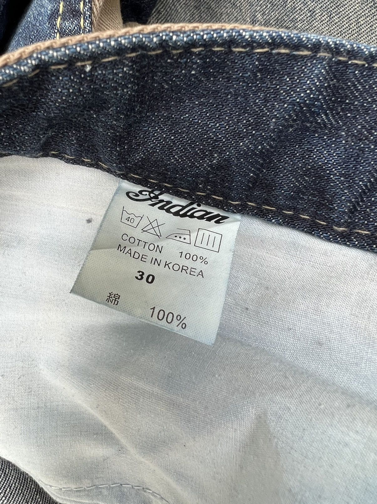 Indian Motorcycle × Vintage VTG Indian Motorcycle Painter Denim Wide Leg Hybrid Jeans Size US 30 / EU 46 - 22 Thumbnail