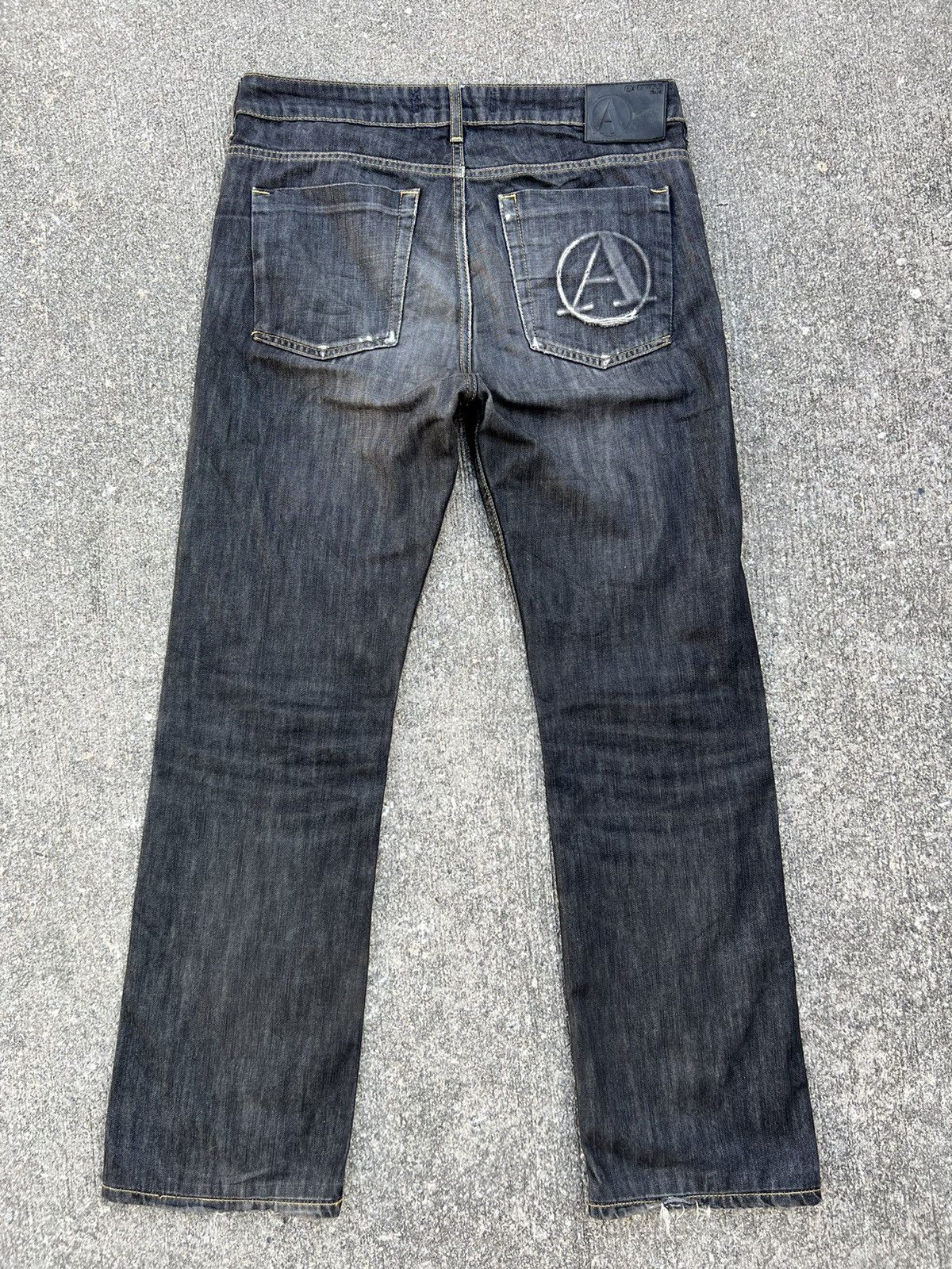 Vintage Vintage ANTWRP Belgium Distressed Faded Black Denim Jeans Size US 32 / EU 48 - 5 Thumbnail