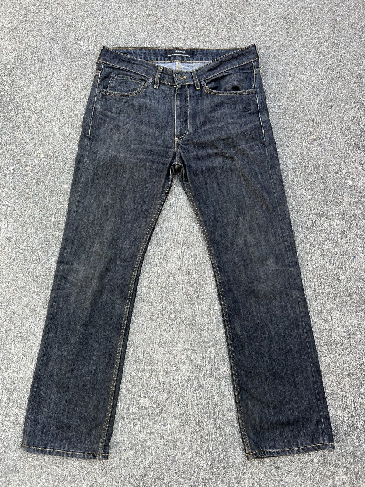 Vintage Vintage ANTWRP Belgium Distressed Faded Black Denim Jeans Size US 32 / EU 48 - 1 Thumbnail