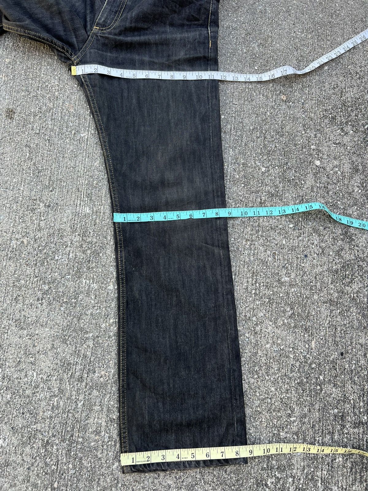 Vintage Vintage ANTWRP Belgium Distressed Faded Black Denim Jeans Size US 32 / EU 48 - 3 Thumbnail